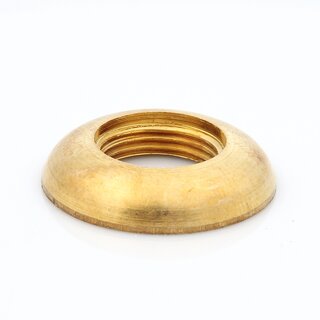 M13x1 Halbrundmutter 24x5 mm &ndash; Messing roh, unbehandelt, Lampenbau