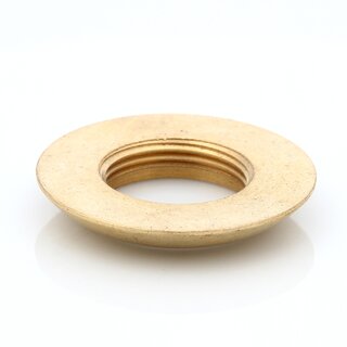 M13x1 Halbrundmutter 30x5 mm &ndash; Messing roh, unbehandelt, Lampenbau