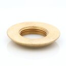M13x1 Halbrundmutter 30x5 mm – Messing roh, unbehandelt, Lampenbau