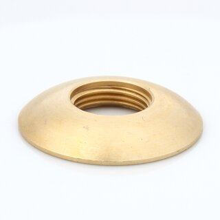 M16x1 Halbrundmutter 30x5mm | Messing roh unbehandelt | Lampenbau