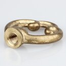 Zier-Ringnippel Messing roh M10x1 Durchgangsgewinde – schwere Ausführung, Ø 35 mm