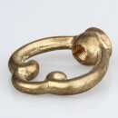 Zier-Ringnippel Messing roh M10x1 Durchgangsgewinde – schwere Ausführung, Ø 35 mm