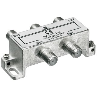 Goobay BK Verteiler 4-fach fr BK-Anlagen 5-1000 MHz