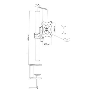 Goobay Tischhalter fr Monitore bis 69 cm (27 Zoll)