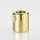M13x1 Zugentlastung Klemmnippel, Metall Messing poliert, mit Innengewinde
