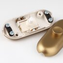 Schnurschalter Schnur-Zwischenschalter gold 81x32mm 250V/2A mit Druckschalter