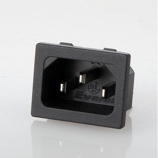 Kaltgerte-Einbaustecker schwarz 250V/10A 996530072437 Saeco