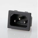 Kaltgerte-Einbaustecker schwarz 250V/10A 996530072437 Saeco