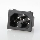 Heigerte-Einbaustecker schwarz 250V/10A 3-polig passend...