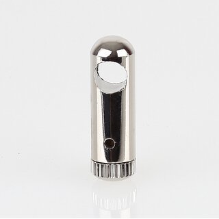 Messing Stahlseilhalter mit 1 Klemmschraube, vernickelt,  9 mm