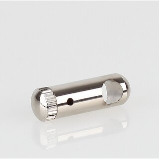 Messing Stahlseilhalter mit 1 Klemmschraube, vernickelt,  9 mm