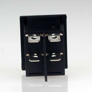 Einbau-Wippschalter grn beleuchtet 2-polig EIN/AUS 30x22mm 250V/16A mit PVC-Schutzkappe