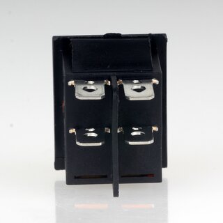 Beleuchteter Wippschalter 2-polig, gelbe LED-Wippe, 250V/16A, mit PVC-Schutzkappe