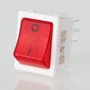 interBr Wippschalter 2-polig, rot beleuchtet, 250V/16A,...