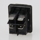 interBär Wippschalter 2-polig, IP65 spritzwassergeschützt, grün beleuchtet, 250V/16A, 30x22 mm