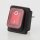 interBär Wippschalter 2-polig, IP65 spritzwassergeschützt, rot beleuchtet, 250V/16A, 30x22 mm