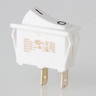 interBr Wippschalter 1-polig, wei, 250V/16A, 30x11 mm