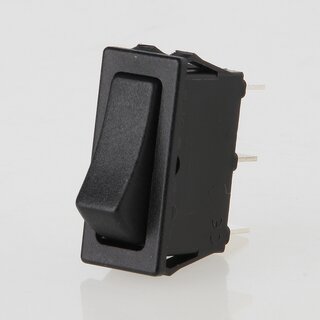 interBr Wippschalter 1-polig, schwarz, Umschalter ohne Mittelstellung, 250V/16A, 30x11 mm