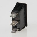 interBär Wippschalter 1-polig, schwarz, Umschalter ohne Mittelstellung, 250V/16A, 30x11 mm