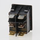 interBär Wippschalter 2x1-polig, Serienschalter, rot beleuchtet, 250V/16A, 30x22 mm