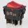 interBär Wippschalter 2x1-polig, Serienschalter, rot beleuchtet, 250V/16A, 30x22 mm