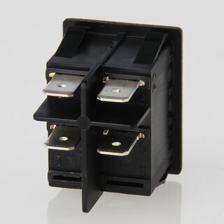 interBr Wippschalter 2-polig, schwarz, 250V/16A, 30x22 mm