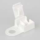 Zugentlaster 42,5x24 mm Kunststoff wei mit Kabelclip