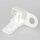 Zugentlaster 42,5x24 mm Kunststoff Weiß mit Mittelloch 10 mm und Kabelclip