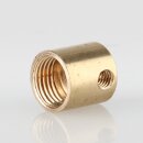 M10x1 Innengewinde Messing Stahlseilhalter mit M4 Quergewinde, roh, 12x12 mm