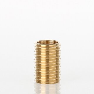 M10x1 Messing-Gewinderohr 15 mm &ndash; passend fr G4 Rohrsteckfassung, Lampen- und Leuchtenbau