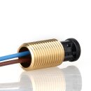 M10x1 Messing-Gewinderohr 20 mm – passend für G4 Rohrsteckfassung, Lampen- und Leuchtenbau