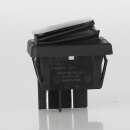 interBär Wippschalter 2-polig, schwarz, IP65 spritzwassergeschützt, 250V/16A, 30x22 mm