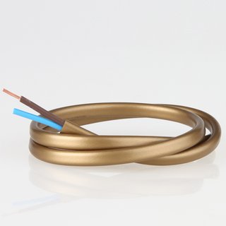 PVC Lampenkabel Flachkabel gold 2-adrig, 2x0,75mm² H03 VVH-2F