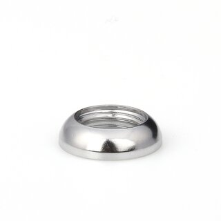 M10x1 Halbrundmutter 15x4mm | Messing verchromt | Lampenbau