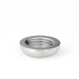 M10x1 Halbrundmutter 15x4mm | Messing verchromt | Lampenbau