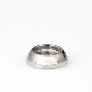 M8x1 Halbrundmutter 13x4mm | Messing verchromt | Lampenbau