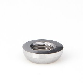 M8x1 Halbrundmutter 13x4mm | Messing verchromt | Lampenbau