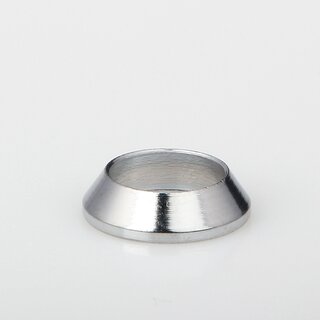 Schrgmutter &ndash; 15x4 mm, 10,5 mm Bohrung, Messing verchromt