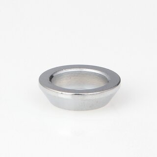 Schrgmutter &ndash; 15x4 mm, 10,5 mm Bohrung, Messing verchromt