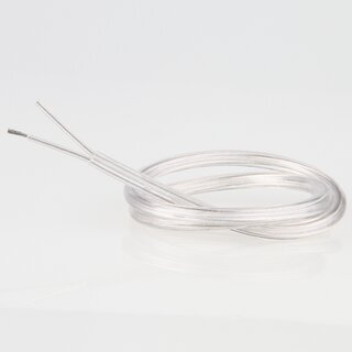 PVC-Lampenkabel transparent 2-adrig 2x0,75 mm H03VV-F Durchmesser 5,5mm - Meterware