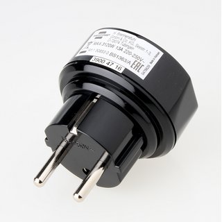 Reisestecker-Adapter Grobritannien auf Deutschland 2,5A/250V