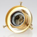 Lampen-Glashalter Set mit E27 Premium-Fassung und Zugentlaster, vermessingt 62x57