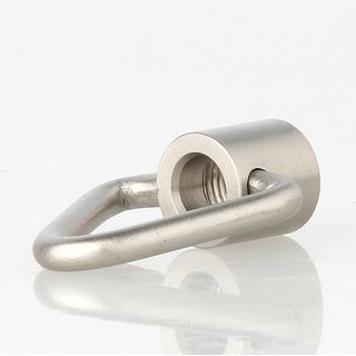 Ringnippel edelstahloptik beweglicher Bügel dreieckig M10x1 Innengewinde