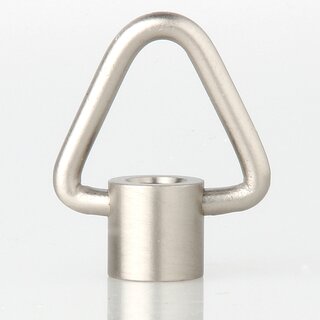 Ringnippel Messing nickel-matt M10x1 Innengewinde &ndash; Edelstahloptik, beweglicher Bgel dreieckig,  29 mm