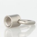 Ringnippel Messing nickel-matt M10x1 Innengewinde – Edelstahloptik, beweglicher Bügel dreieckig, Ø 29 mm