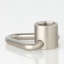 Ringnippel Messing nickel-matt M10x1 Innengewinde – Edelstahloptik, beweglicher Bügel dreieckig, Ø 29 mm