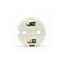 E27 Premium Porzellan-Lampenfassung glasiert, inkl. Kunststoff-Zugentlaster gold 250V/4A M10x1 IG