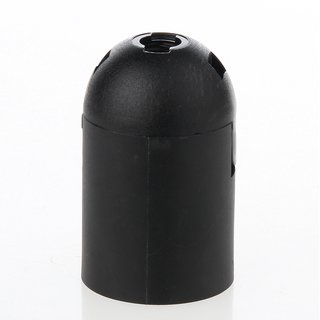 E27 Fassung schwarz Glattmantel 2-teilig M10x1 IG Thermoplast