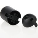 E27 Thermoplast Fassung schwarz Glattmantel 2-teilig M10x1 Innengewinde