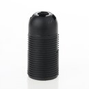 E14 Lampenfassung schwarz, Gewindemantel, 2-teilig, M10x1...